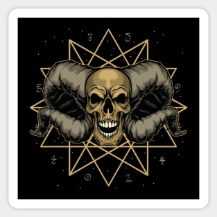 Magic Demon Skull Sticker